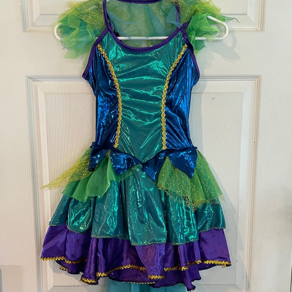 Rubie's Shimmer Size Medium Teal Blue & Purple Peacock Costume